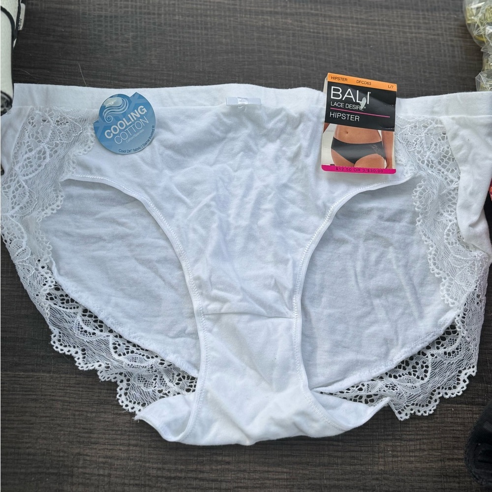 Bali White Lace Trim Hipster